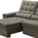 Ver imagem 7 de Sofá Retrátil Reclinável para Sala 3 Lugares 210cm Nebrasca F04 Veludo Marrom - Lyam Decor