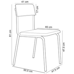 Kit 04 Cadeiras Estofada para Sala de Jantar Sense Preto C01 Veludo Vermelho Vinho - Lyam Decor - 5