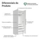 Ver imagem 3 de Guarda-roupa Modulado 2 Portas 4 Gavetas 1 Cabideiro Branco Neo Madesa