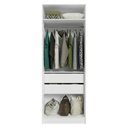 Ver imagem 4 de Guarda-roupa Modulado 2 Portas 4 Gavetas 1 Cabideiro Branco Neo Madesa