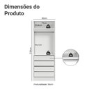 Ver imagem 2 de Guarda-roupa Modulado 2 Portas 4 Gavetas 1 Cabideiro Branco Neo Madesa