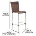 Ver imagem 2 de 2 Banquetas Cannes Alumínio, Balcão e Mesa de Jantar Trama Argila