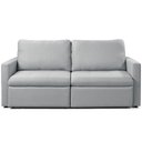 Ver imagem 1 de Sofá 3 Lugares Retrátil Reclinável para Sala de Estar 186cm Detroit K01 Linho Cinza - Lyam Decor