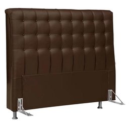 Cabeceira Casal King 195cm Ana Para Cama Box Corino Marrom - DS Móveis - 1
