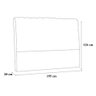 Cabeceira Casal King 195cm Ana Para Cama Box Corino Marrom - DS Móveis - 3