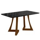Ver imagem 1 de Mesa de Jantar Ana Retangular 160x90cm com Vidro – Madeira de Reflorestamento, Tampo 25mm, Bordas