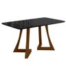 Mesa de Jantar Ana Retangular 160x90cm com Vidro – Madeira de Reflorestamento, Tampo 25mm, Bordas - 1