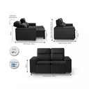 Ver imagem 3 de Sofá Luxemburgo 2 Lugares Retrátil Reclinável 1,50M Yescasa