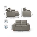 Ver imagem 3 de Sofá Luxemburgo 2 Lugares Retrátil Reclinável 1,50M Yescasa