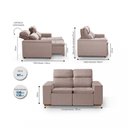 Ver imagem 3 de Sofá Luxemburgo 2 Lugares Retrátil Reclinável 1,50M Yescasa