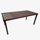 Ver imagem 5 de Jogo de Mesa Ripada 6 Cadeiras Praia de Jardim Piscina Jantar Marrom