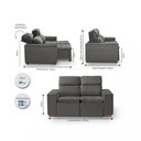 Ver imagem 3 de Sofá Luxemburgo 2 Lugares Retrátil Reclinável 1,50M Yescasa