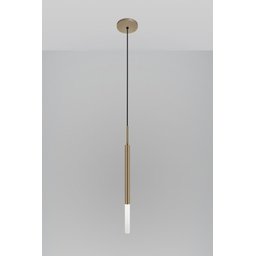 Kit 2 Pendentes Teto Luminária Tubo Difusor Sala Hall Bronze - 3