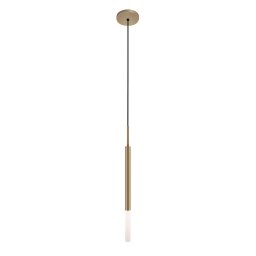 Kit 2 Pendentes Teto Luminária Tubo Difusor Sala Hall Bronze - 2