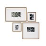 Kit 4 Quadro Porta Retratos em Mdf Moldura para Fotos Parede - Marrom - 1
