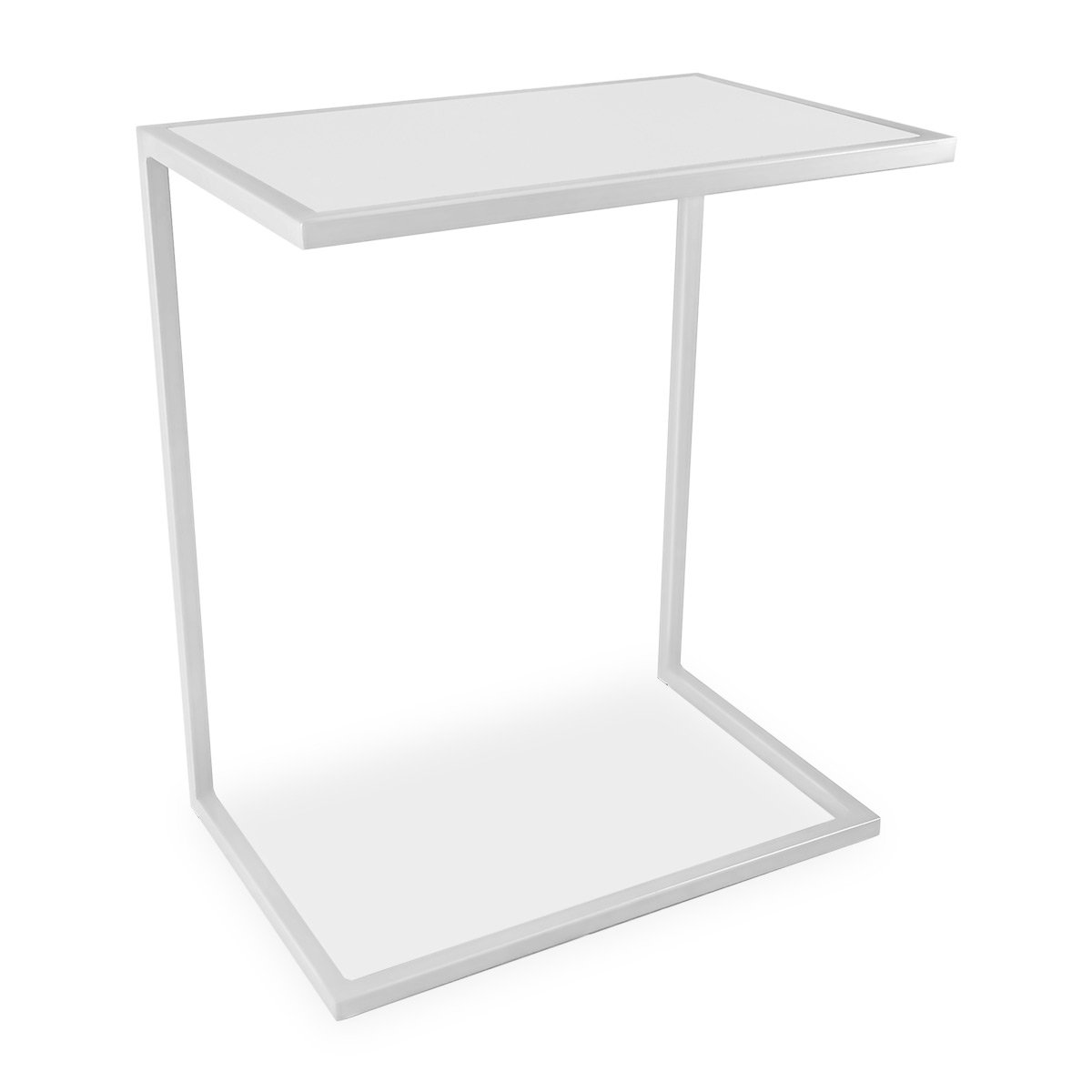 Mesa de Apoio Lateral para Sofá Belfast Branco e Branco - 1