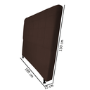 Ver imagem 2 de Cabeceira Estofada Rubi 195 cm Para Cama Box Quarto King Size MV Estofados Suede Marrom