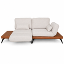 Ver imagem 7 de Sofá Retrátil Moderno Avelar 2 Lugares Courino Caramelo | Linho Off White - Sallar Home
