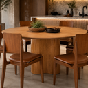 Ver imagem 5 de Conjunto Mesa de Jantar Redonda com 6 Cadeiras Madeira Sala Moderno Rustico Area Gourmet Noronha:Cor