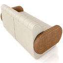 Ver imagem 7 de Sofá 2 Lugares Sala Living Orgânico 168cm Fávara K01 Couríssimo Whisky Veludo Bege - Lyam Decor