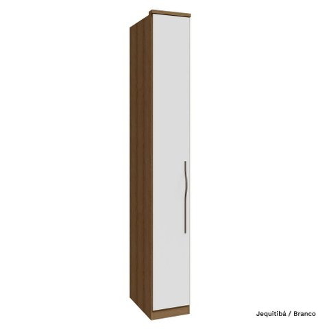 Modulado 01 Porta 245cm com Prateleira Setiba Rimo - Jequitibá/branco