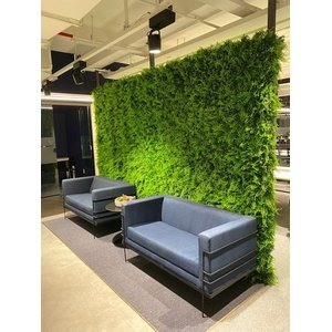 Jardim Vertical Amazônia Placa 0,25x0,25 Revestimento Artificial Casa Sala Moldura Verde Resistente