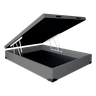 Base Box Baú Casal a Colchões Sintético Cinza 41x138x188 - 1