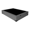 Base Box Baú Casal a Colchões Sintético Cinza 41x138x188 - 2
