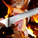 Ver imagem 4 de Faca com Cabo Branco Nylon de 8" - Açougueiro Churrasco Cozinha Carne Aço Inox Prime Confort Profiss