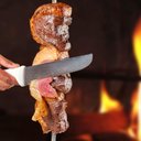 Ver imagem 5 de Faca com Cabo Branco Nylon de 8" - Açougueiro Churrasco Cozinha Carne Aço Inox Prime Confort Profiss
