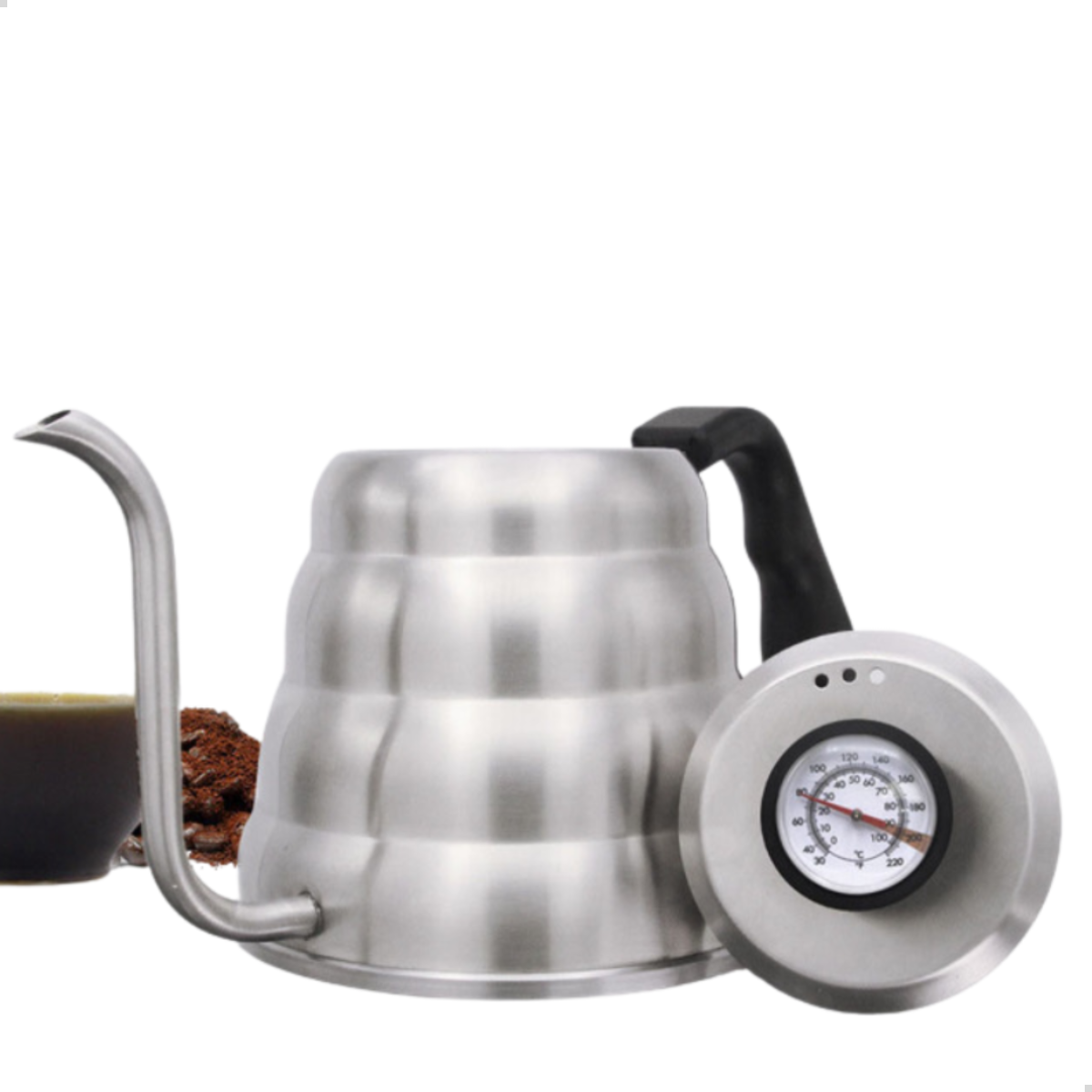 Chaleira Aço Inox Bico de Ganso com Termômetro 1000ml - 5