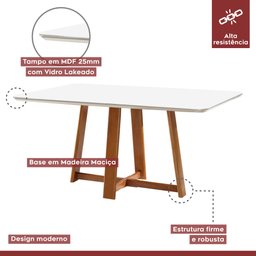 Conjunto Sala de Jantar Mesa e 4 Cadeiras Berlim Espresso Móveis - 2