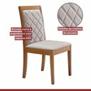 Ver imagem 5 de Conjunto Sala de Jantar 4 Lugares Tampo Vidro/MDF 120x90cm Madeira Maciça Mesa e Cadeiras Berlim Cin