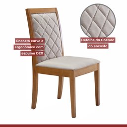 Conjunto Sala de Jantar Mesa e 4 Cadeiras Berlim Espresso Móveis - 5