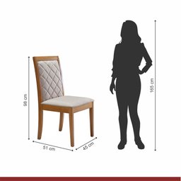 Conjunto Sala de Jantar Mesa e 4 Cadeiras Berlim Espresso Móveis - 8