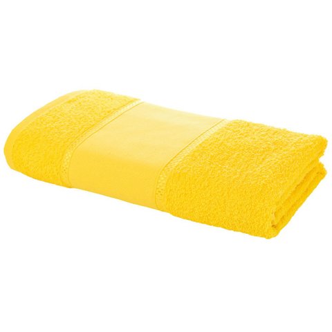 Toalha de Banho Artesanato Arteira Pintar Bordar Ponto Russo Perfeito Estilo Amarelo