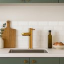 Ver imagem 4 de Torneira Banheiro Lavabo 1/4 Volta Bica Baixa Metal Escovado Dourado Big Obra