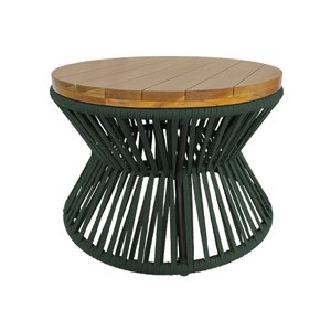 Mesa de Centro Ampulheta Corda Náutica Verde Militar