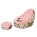 Ver imagem 1 de Poltrona Inflável Super Lounge Grafite com Puff Aveludado Vg Plus Rosa