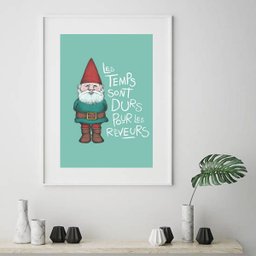 Quadro Gnomo Amélie Poulain - 60x48cm:moldura Preta - 2