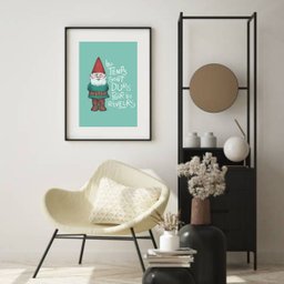 Quadro Gnomo Amélie Poulain - 60x48cm:moldura Preta - 1