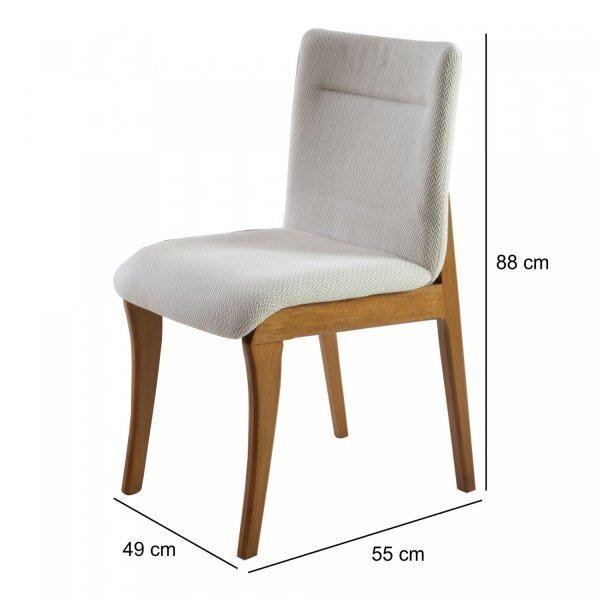 Conjunto 2 Cadeiras Estofadas Debora Espresso Móveis - 4