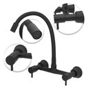 Ver imagem 2 de Torneira Misturador Cozinha Gourmet Parede All Black 1/4v