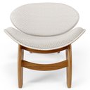 Ver imagem 3 de Kit 2 Poltronas Decorativa Orgânica Sala Living Kadosh L02 Bouclê Cru- Lyam Decor