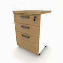 Ver imagem 5 de Escrivaninha 150cm X 60cm Gaveteiro 3 Gavetas Pés Metal F5 Cor:macadâmia com Branco