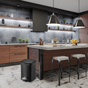 Ver imagem 3 de Lixeira Aço Carbono Preto Pedal e Balde Frame 12l Brinox