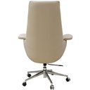 Ver imagem 4 de Cadeira Escritório Presidente Star Domann Design Composê Cinza PU Off-White Base Metal