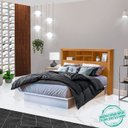 Ver imagem 7 de Cabeceira Para Box Casal 140cm Com Nichos 131 Nature Tebar