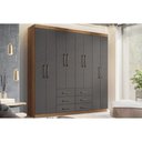 Ver imagem 1 de Guarda Roupa Casal 8 Portas e 6 Gavetas 8.6 Liverpool Jatoba Atacama/grafitte - Santos Andirá