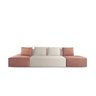 Sofá Ilha Dubai Modular 300 Cm Bouclê Off White com Rosê Persa - 1